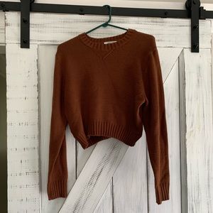 Brown Crop Top Sweater